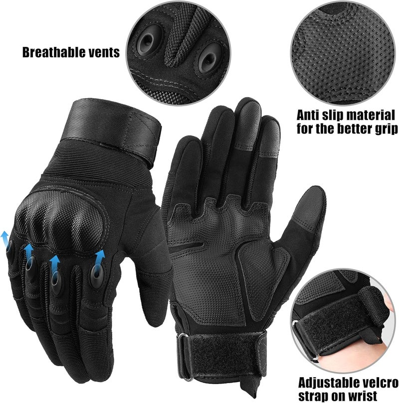 Cierto Motorcycle Gloves for Men and Women: Touch Screen Tactical Gloves with Full Finger Breathable Hard Knuckle & Adjustable Wrist for BMX ATV MTB Riding, Motocross, Road Racing, Cycling, Climbing - Image 4